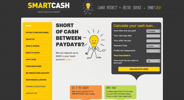 SmartCash - Personal loans up to $500