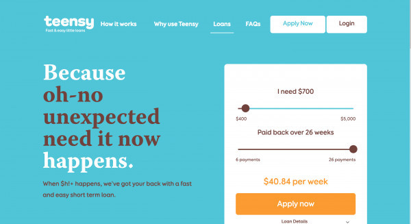 Teensy - Online loans up to $5 000